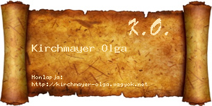 Kirchmayer Olga névjegykártya