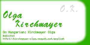 olga kirchmayer business card
